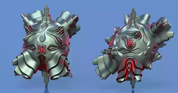 Kisser sculpture 3D model