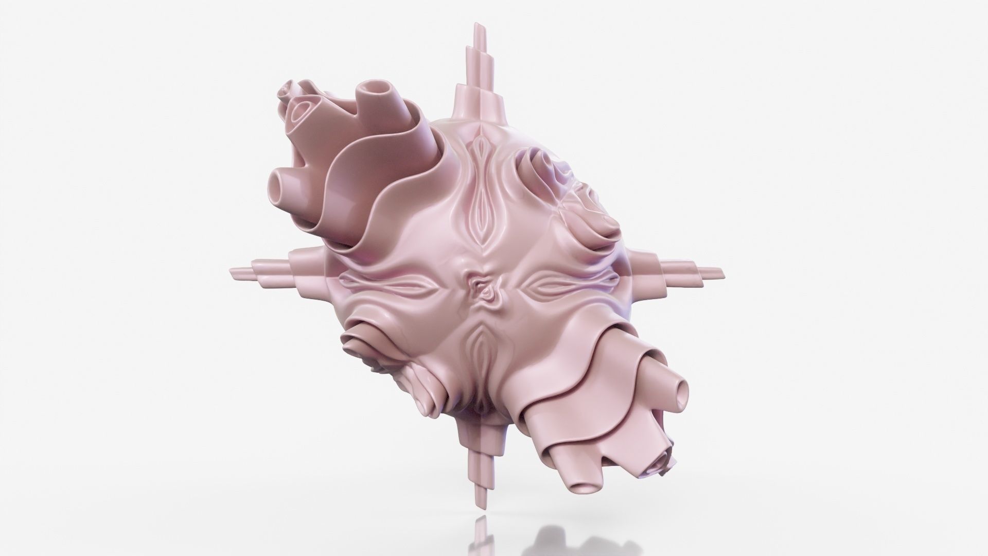 Kisser sculpture 3D model_11