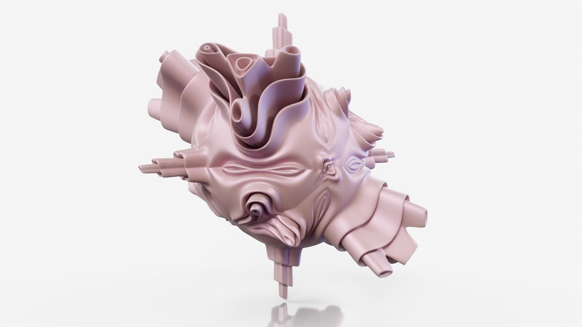Kisser sculpture 3D model_12