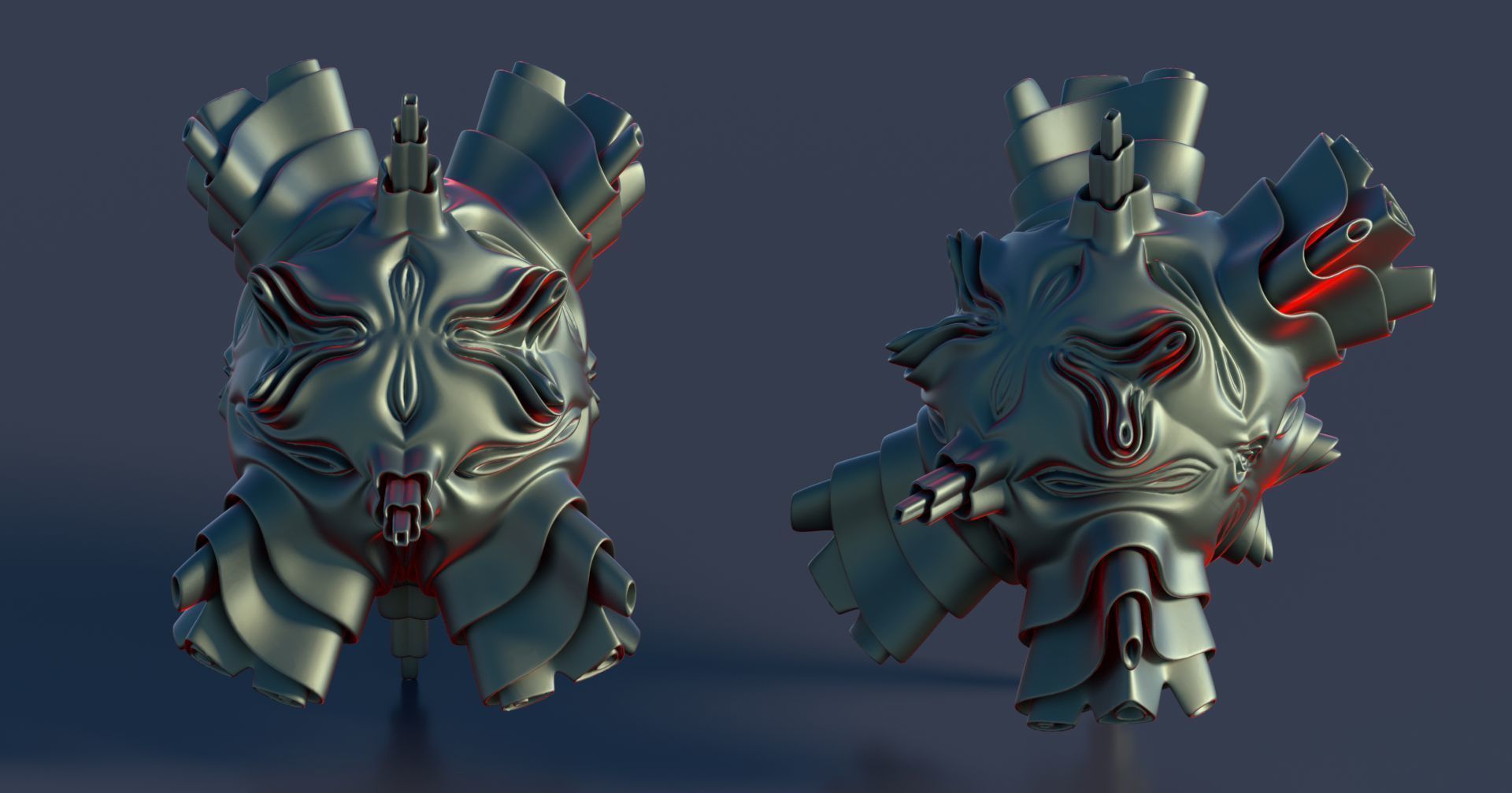 Kisser sculpture 3D model_4