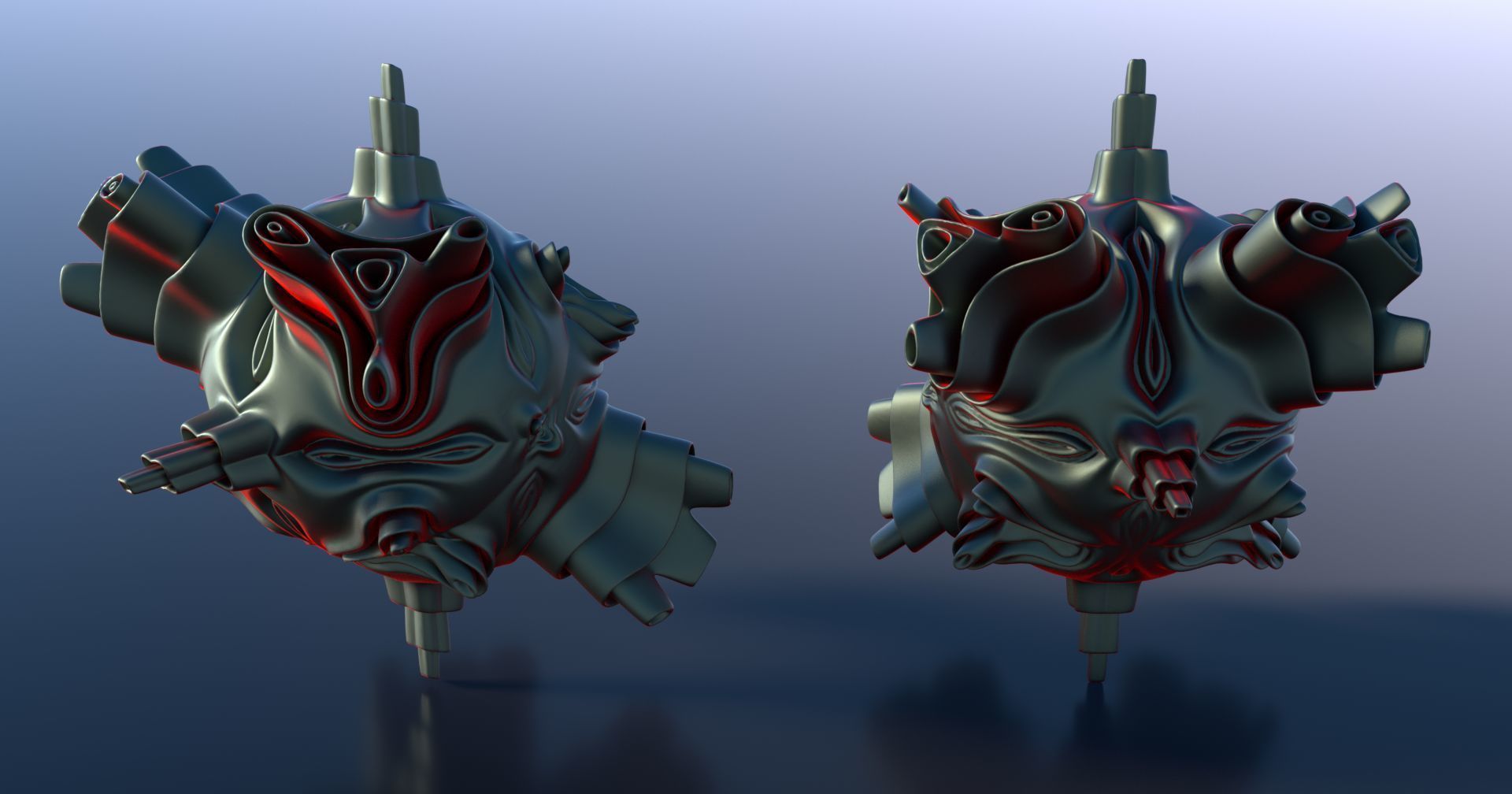 Kisser sculpture 3D model_3