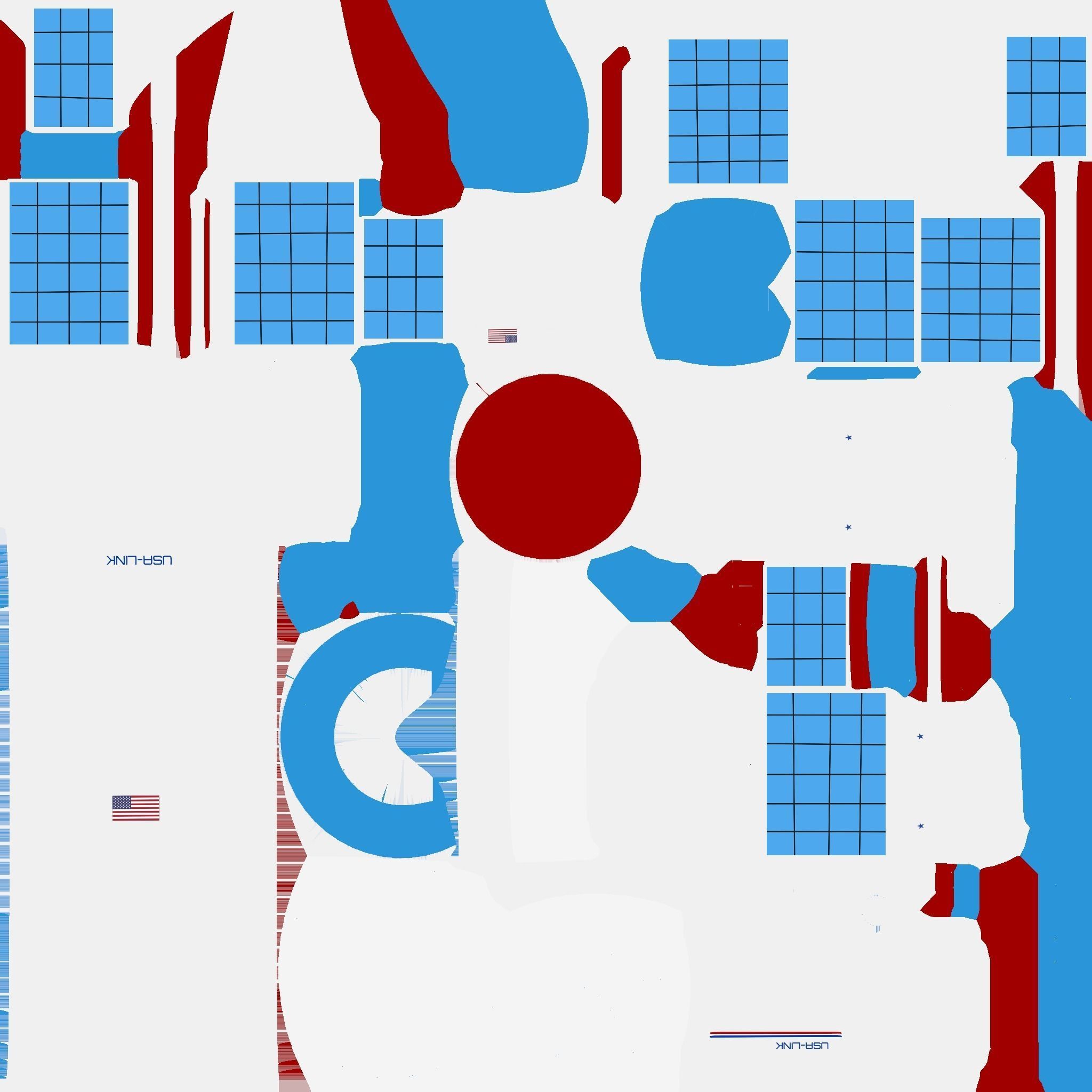 Satellite A09 USA United States - SciFi Space Design Low-poly 3D model_20