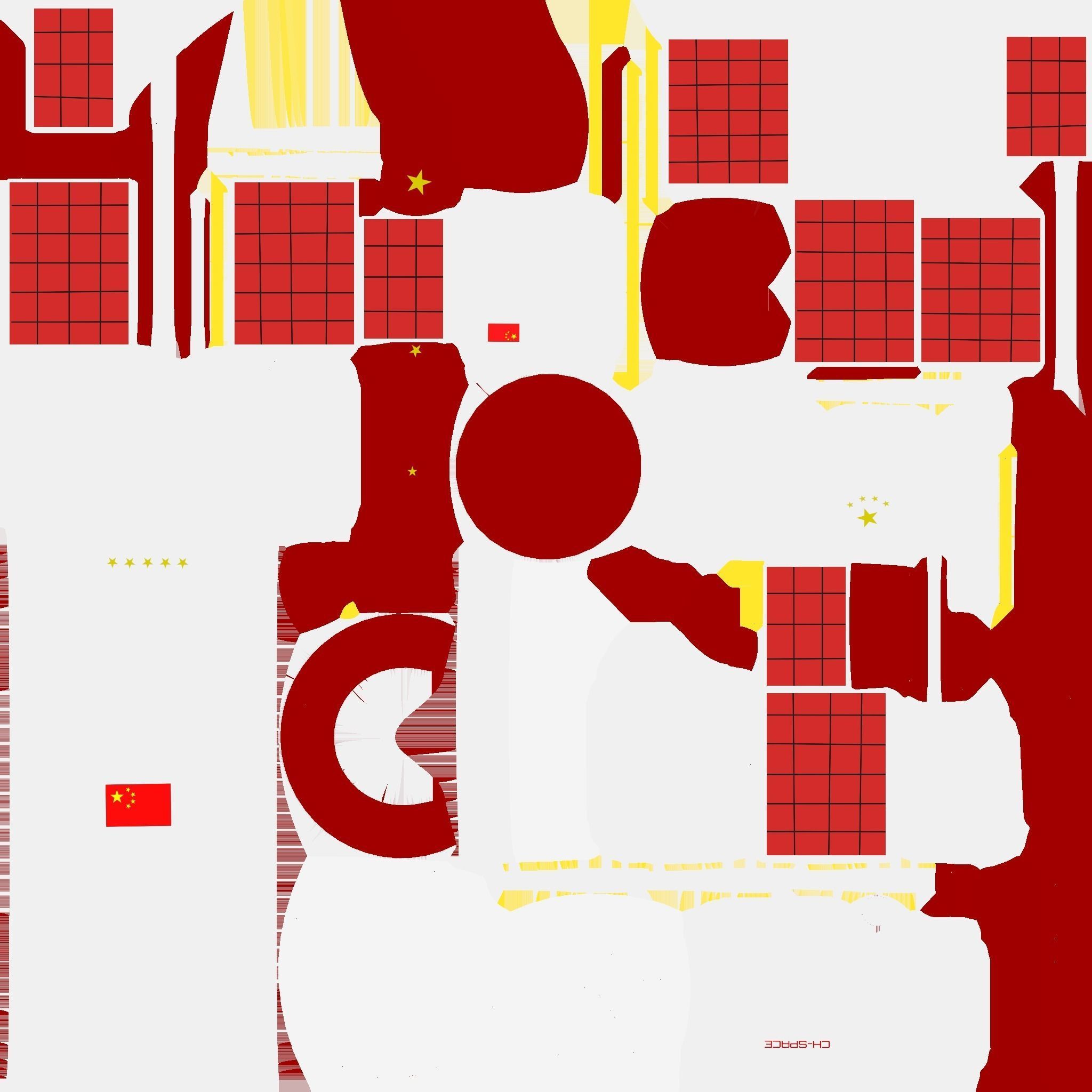 Satellite A10 China - SciFi Space Design Low-poly 3D model_20