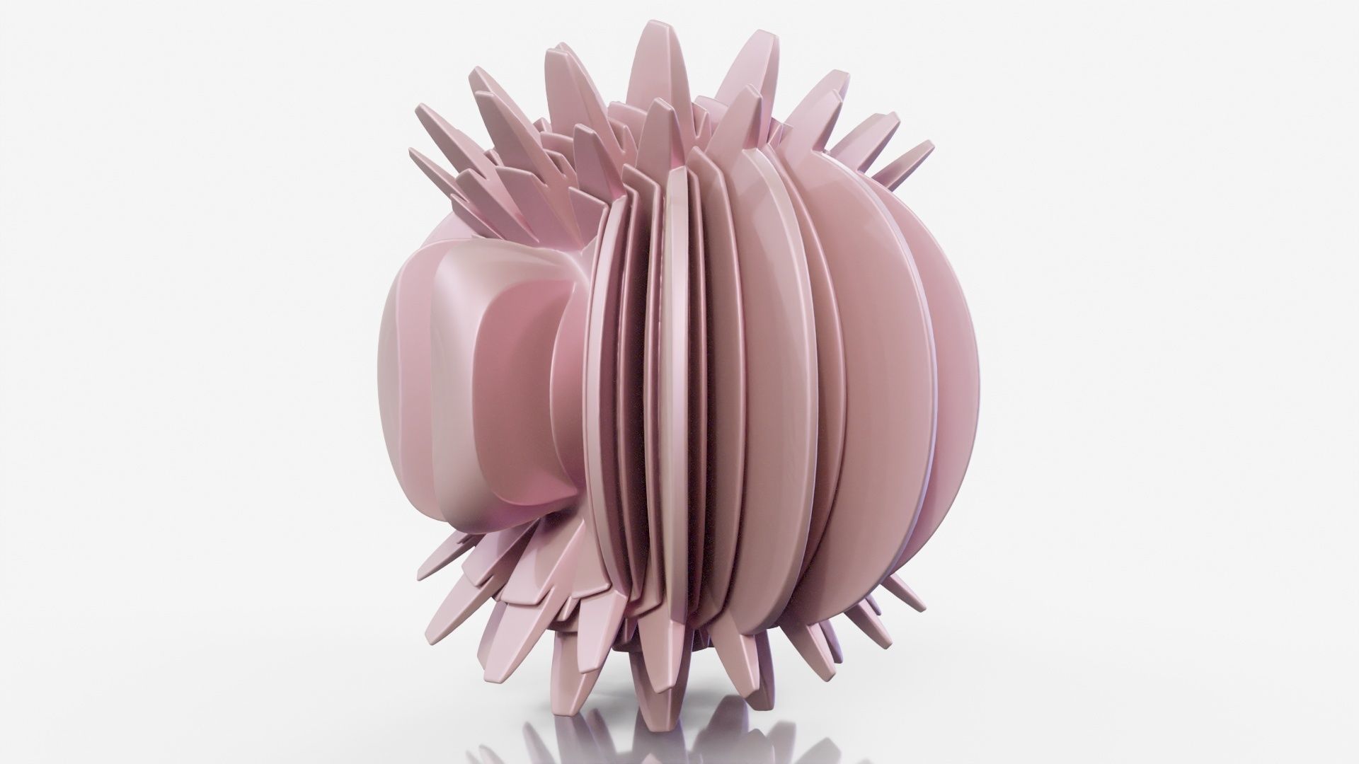 Hyperfan flower sculpture 3D model_12