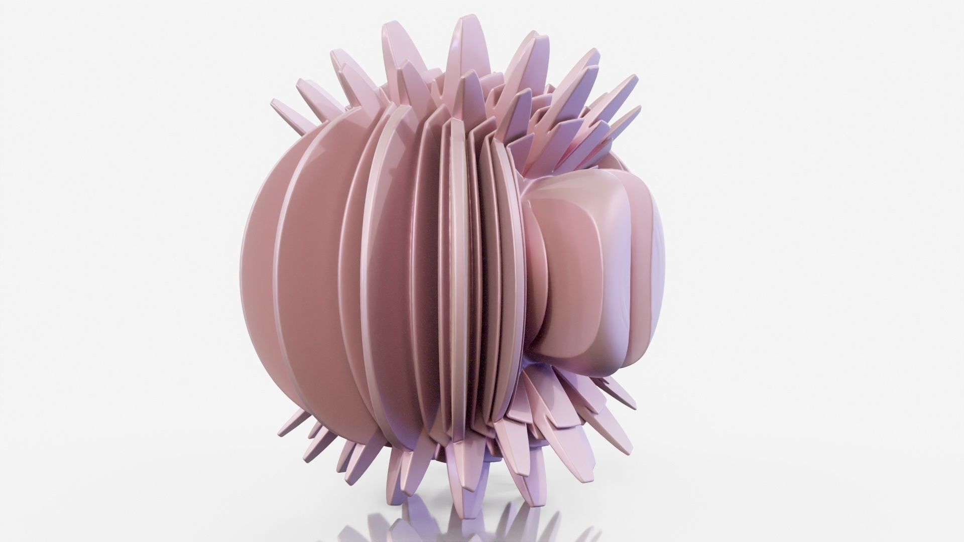 Hyperfan flower sculpture 3D model_16