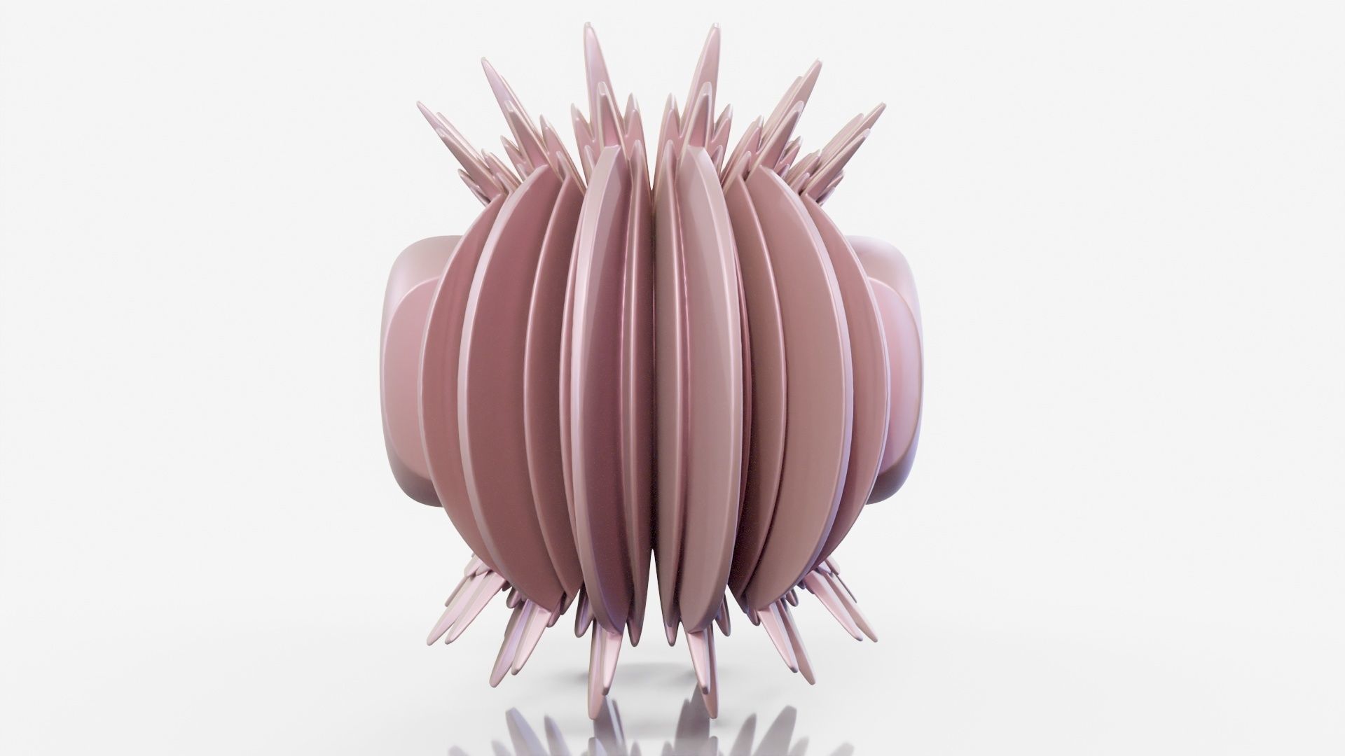 Hyperfan flower sculpture 3D model_11