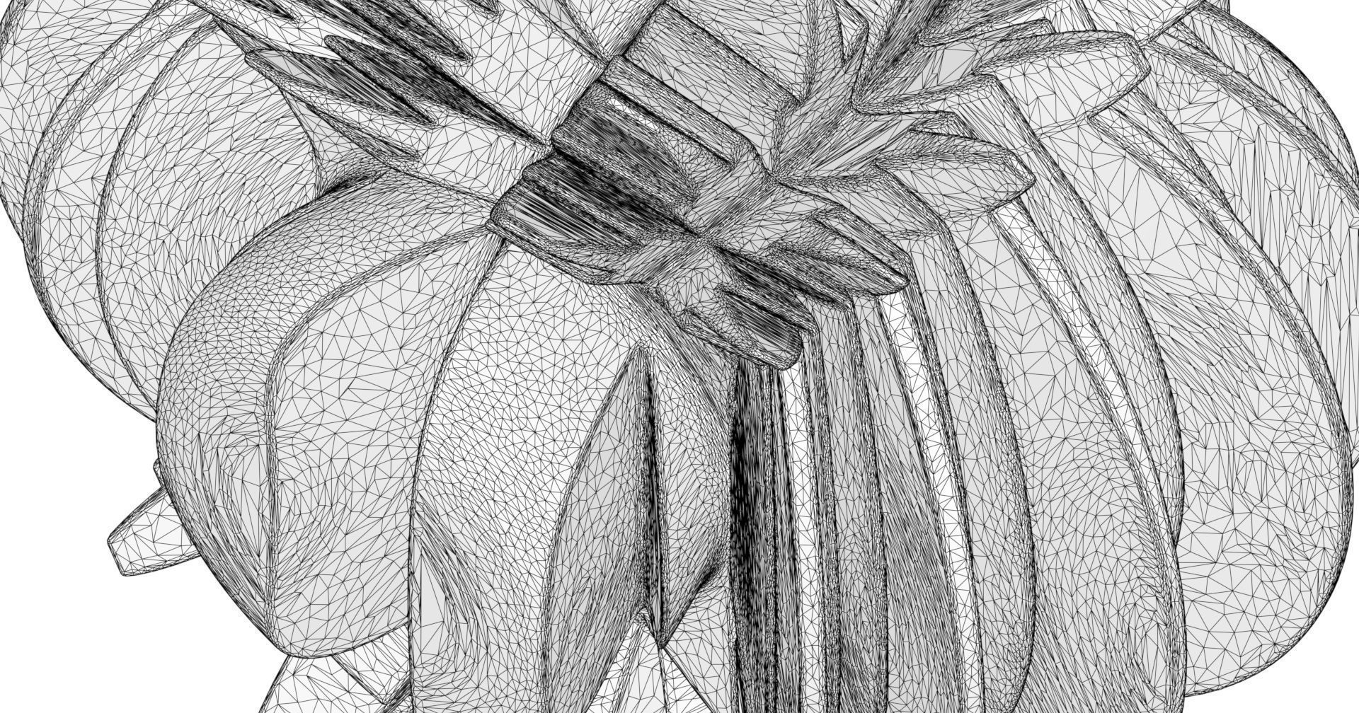 Hyperfan flower sculpture 3D model_6