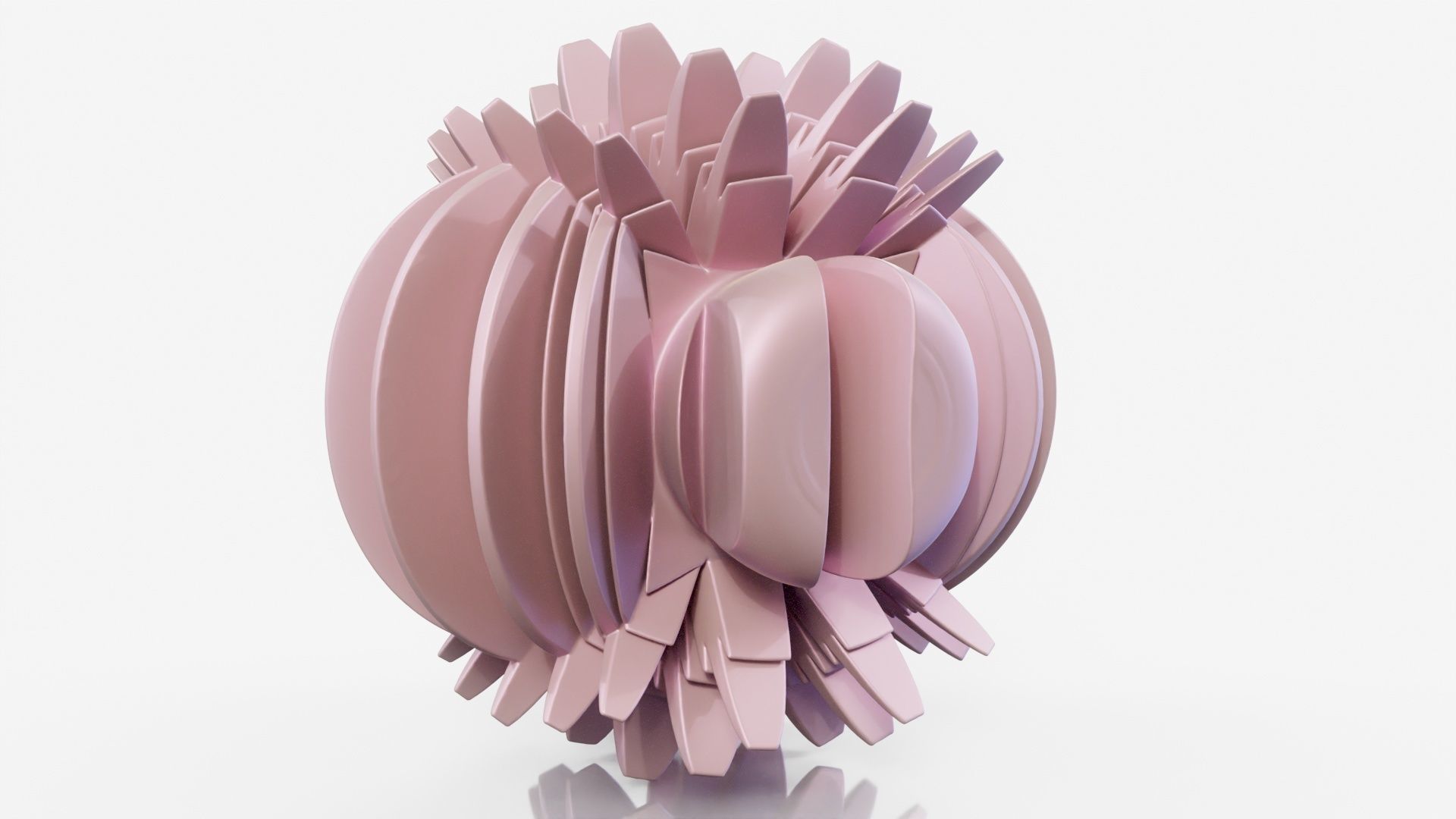 Hyperfan flower sculpture 3D model_15