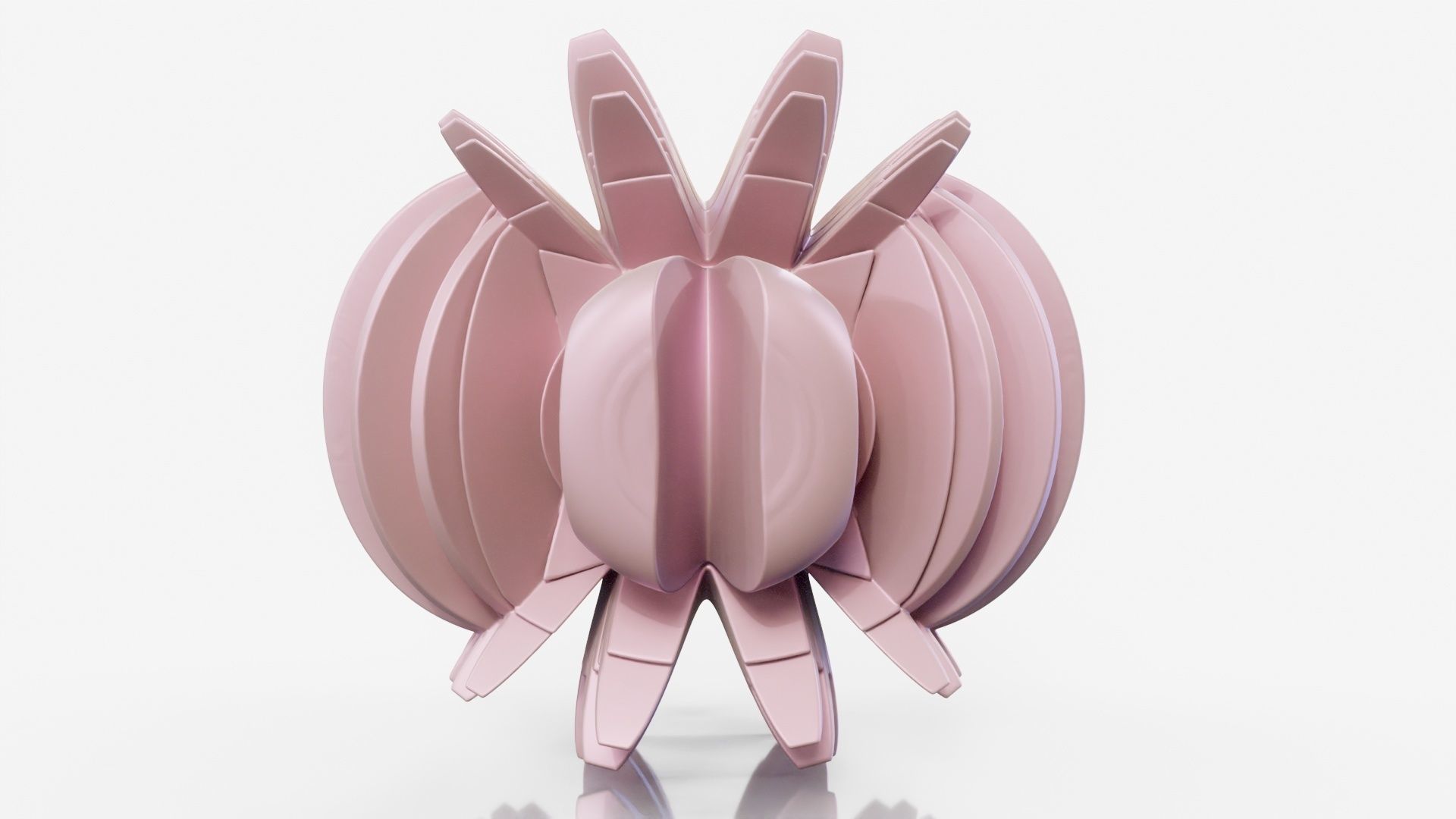 Hyperfan flower sculpture 3D model_14