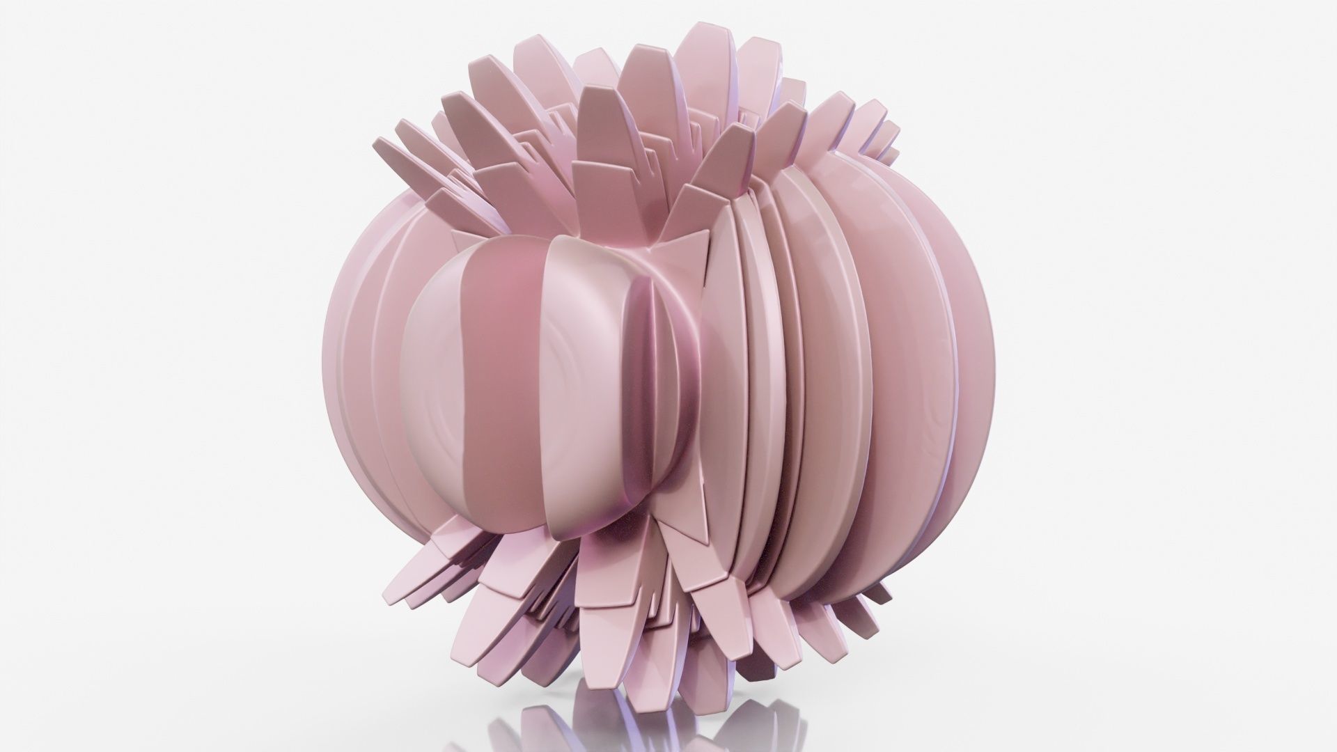 Hyperfan flower sculpture 3D model_13