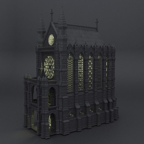 Reliquary Chapel Tabletop Terrain 28 mm 3D print model