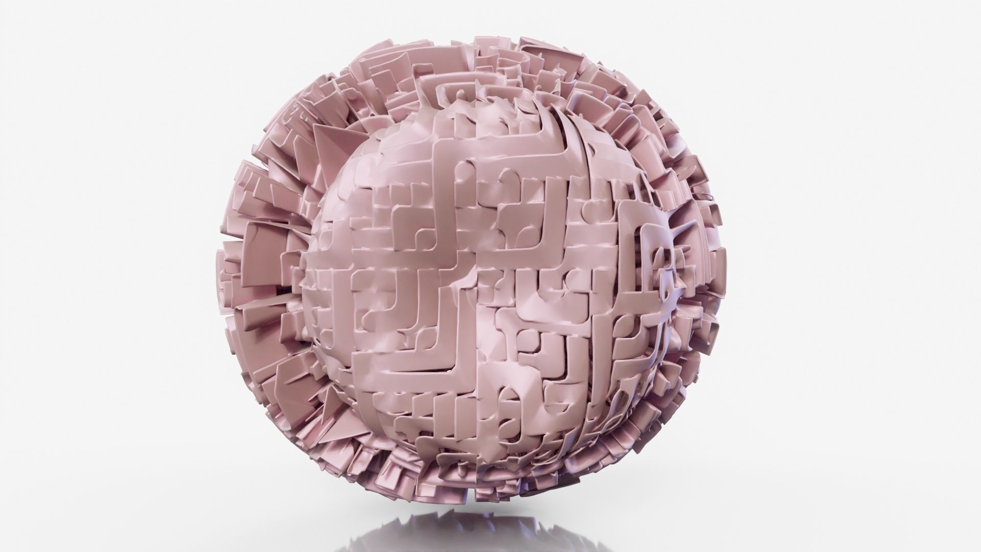 Hamburger ball 3D model_8