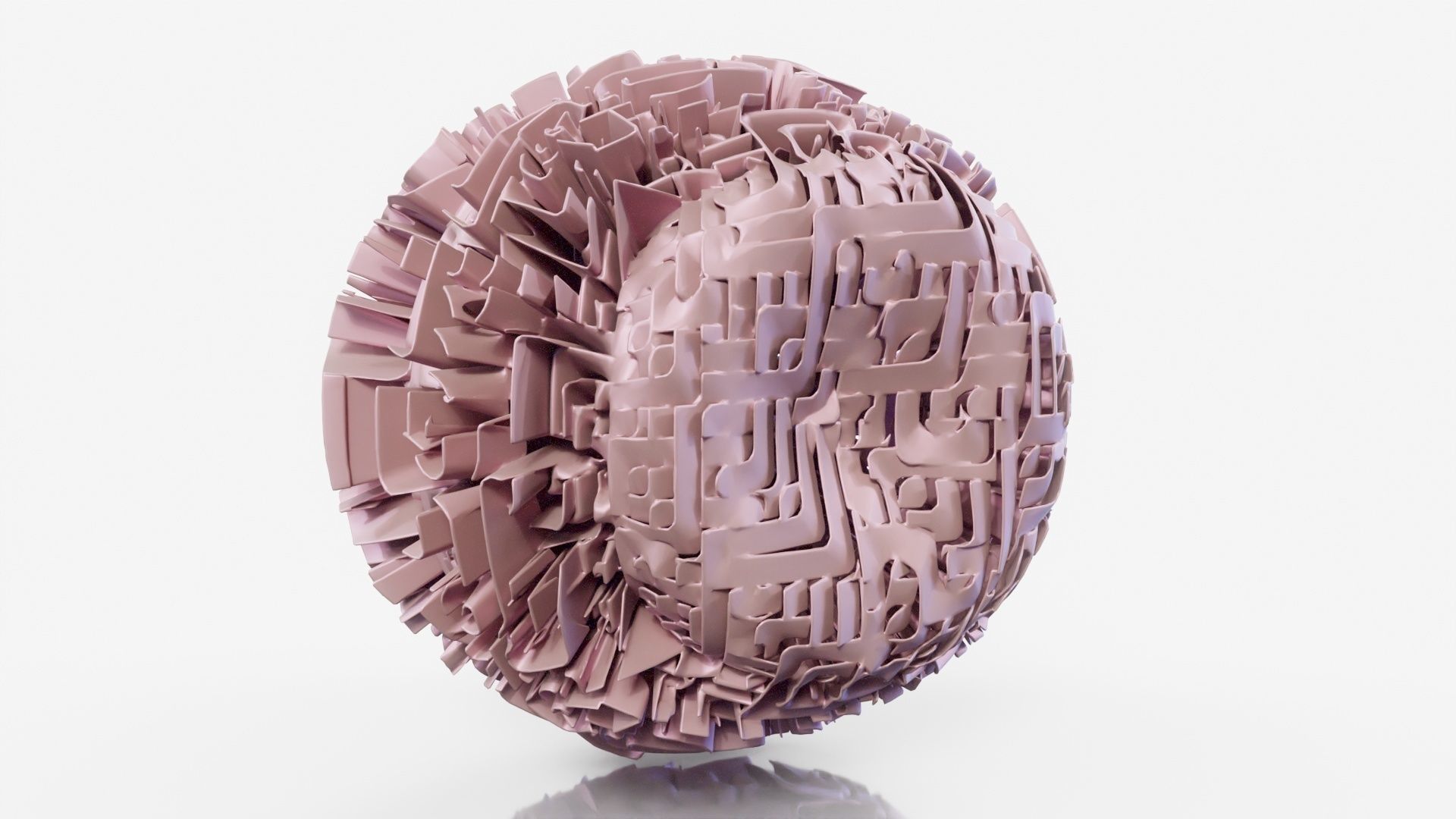 Hamburger ball 3D model_9