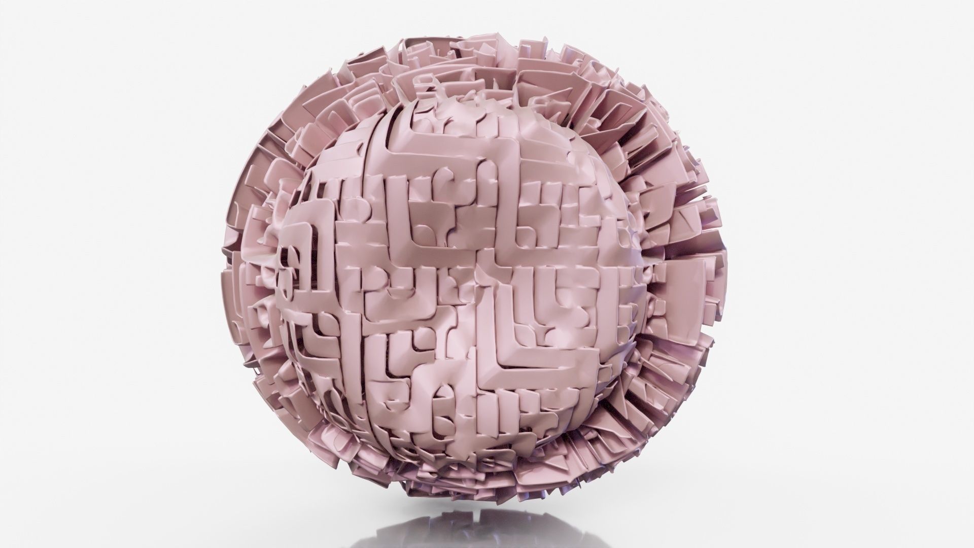 Hamburger ball 3D model_14