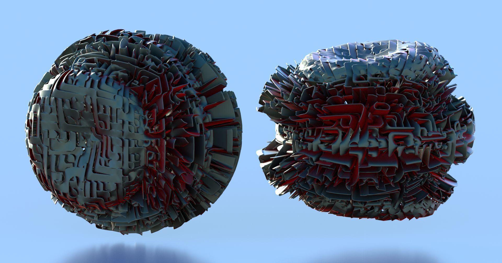 Hamburger ball 3D model_2