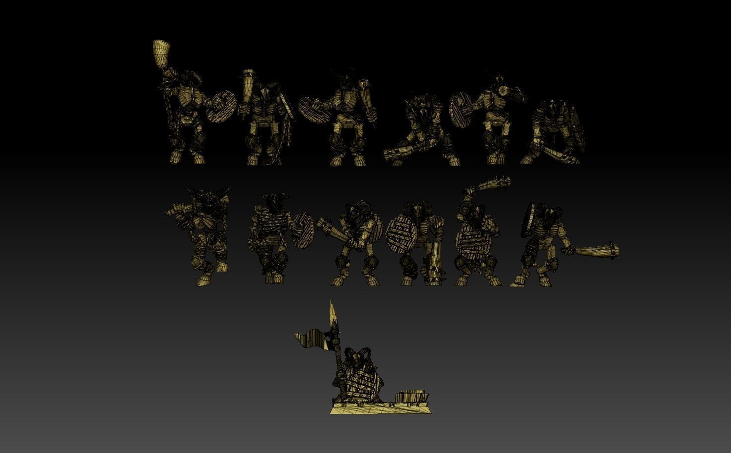 Undead Beastmen Light Club men 3D print model_10