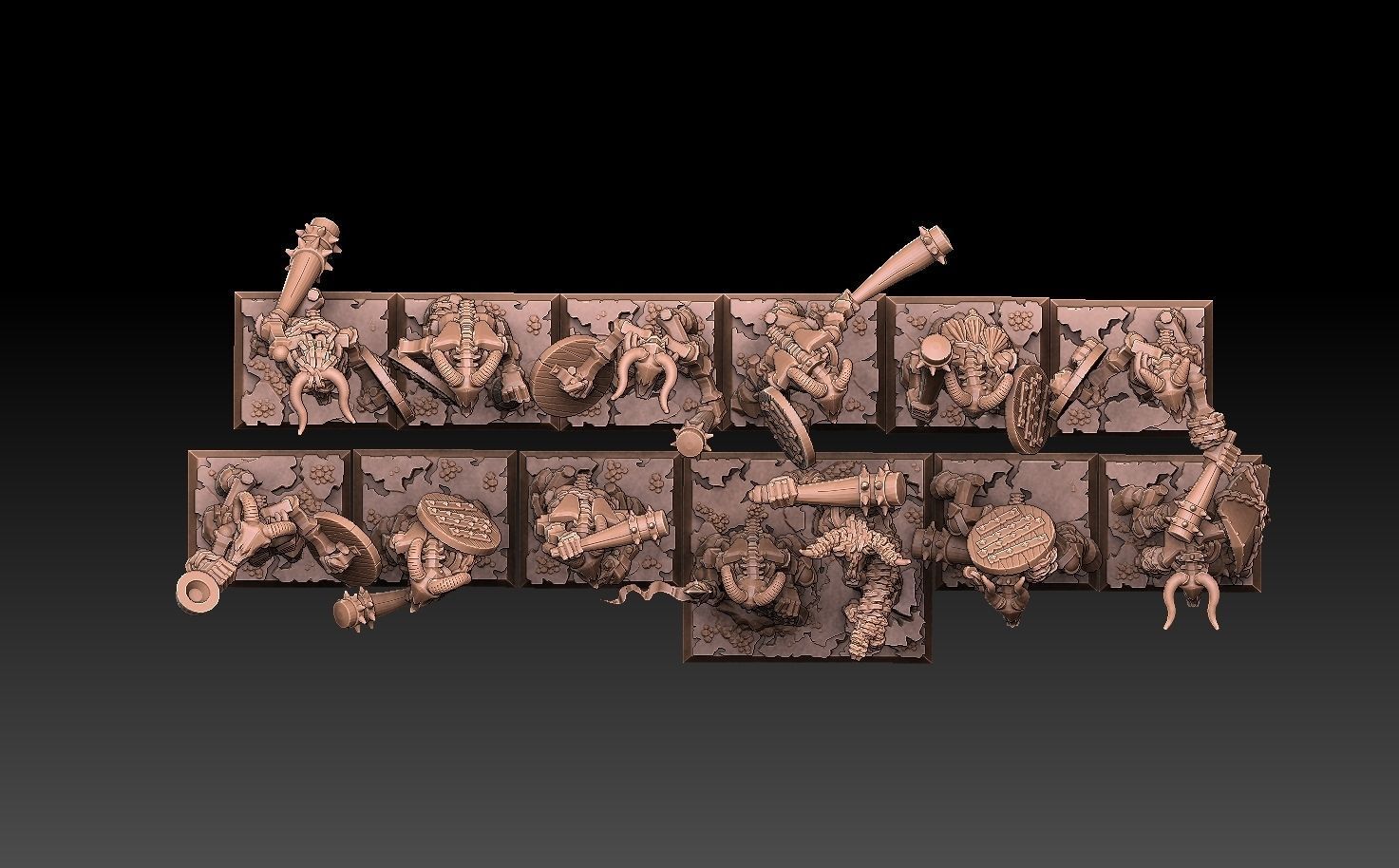 Undead Beastmen Light Club men 3D print model_9