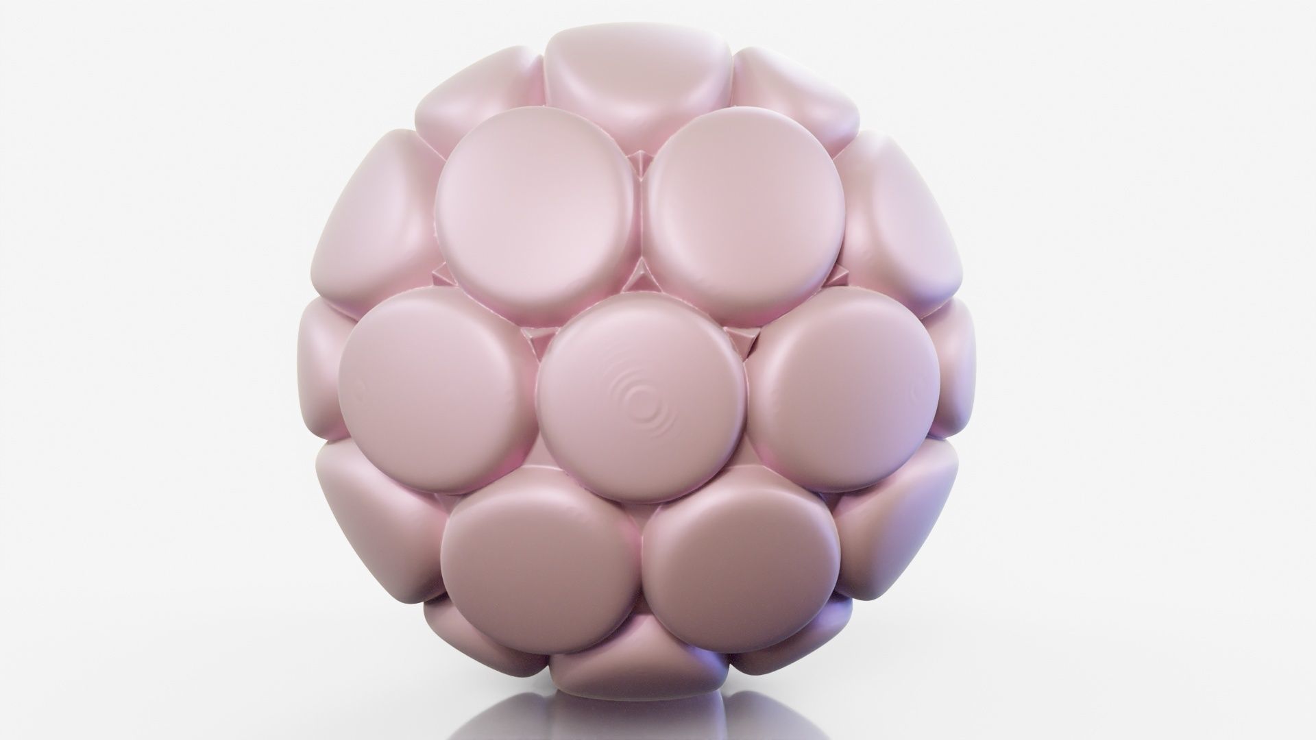 Flower ball 3D model_8