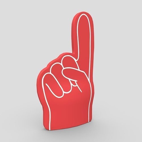 CC0 - Foam Finger Free low-poly 3D model