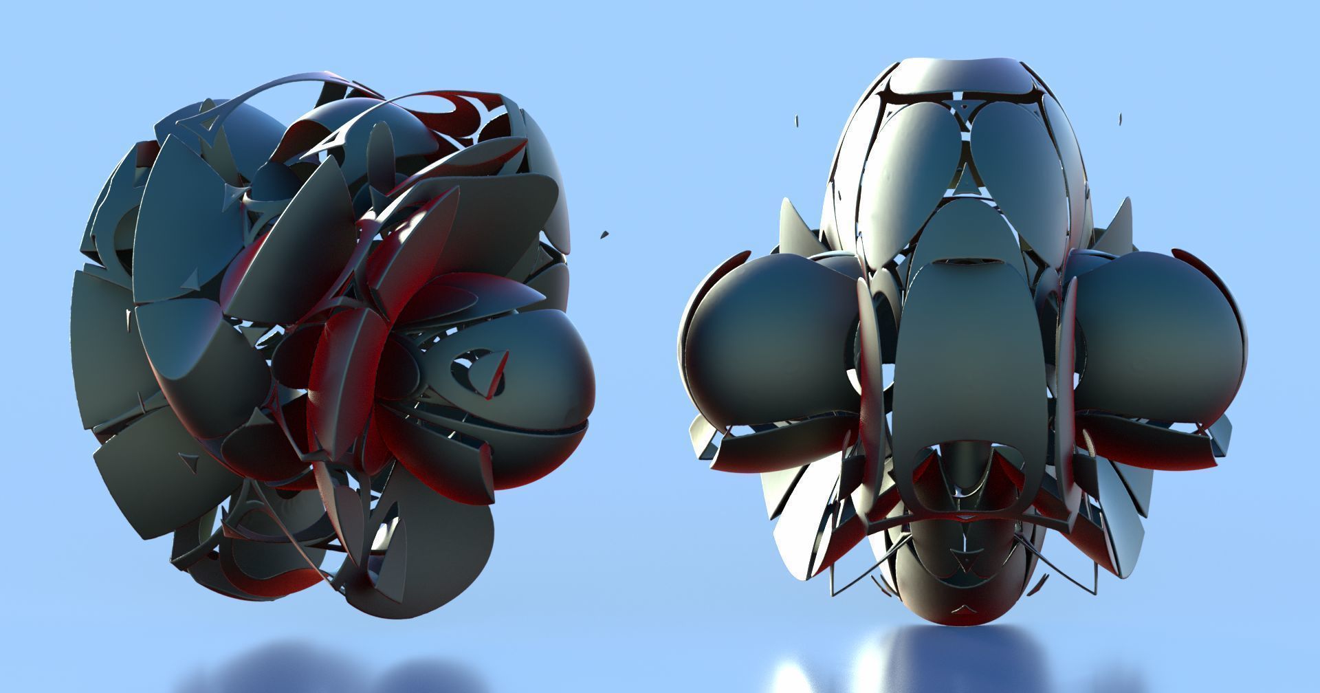 Bugface flower 3D model_2