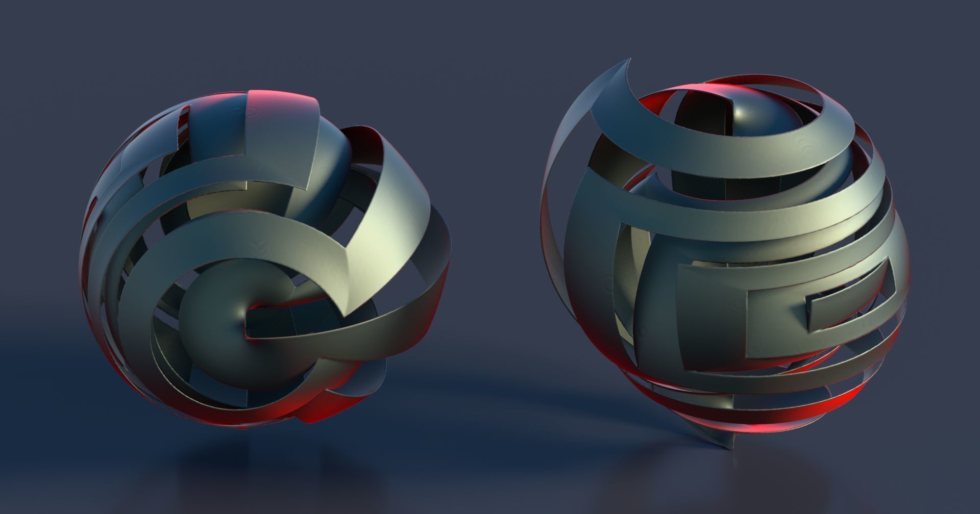 Bandage abstract sculpture 3D model_4