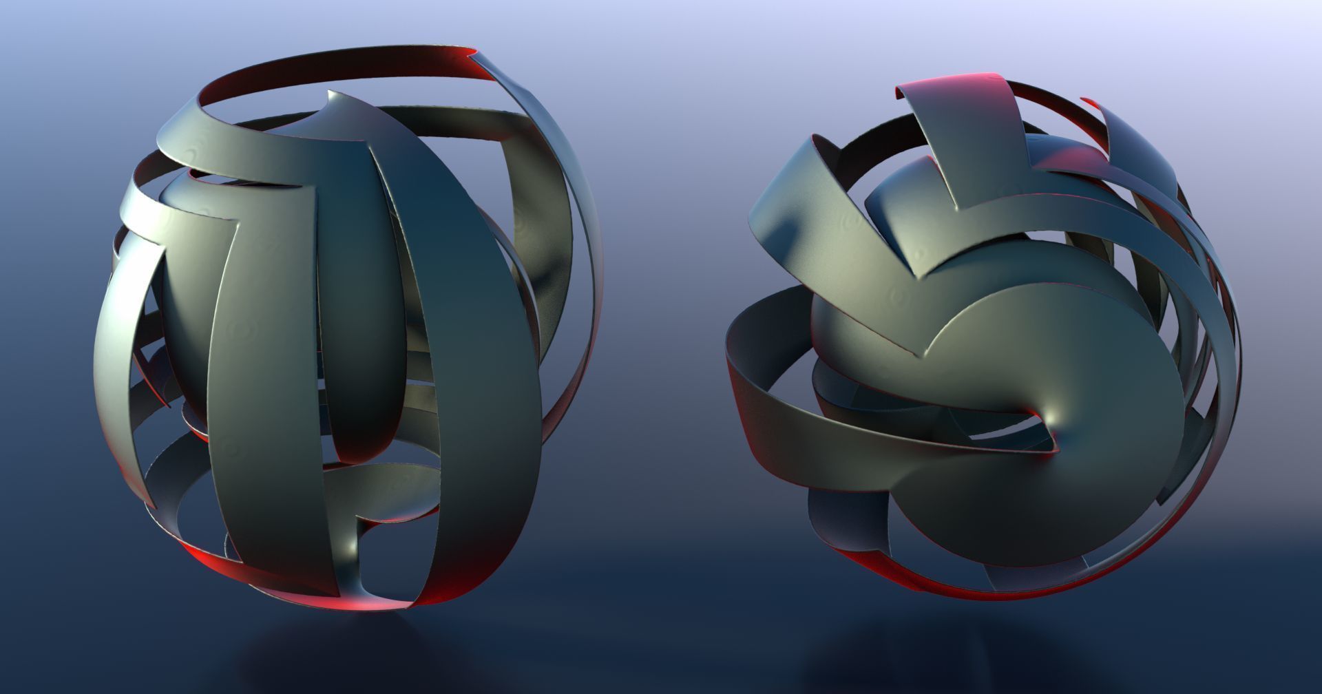 Bandage abstract sculpture 3D model_3