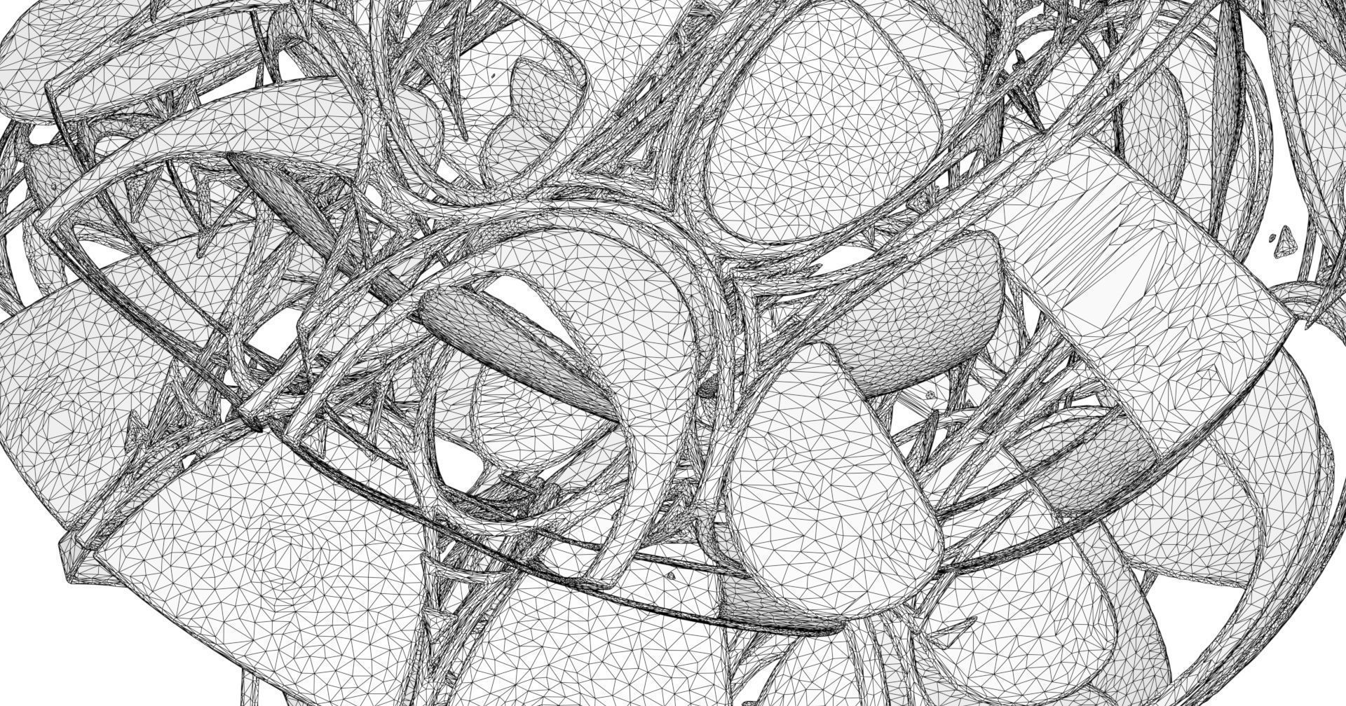 Amazing abstract sculpture 3D model_6