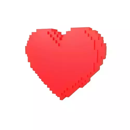 Voxel Poker Card Heart v2 001