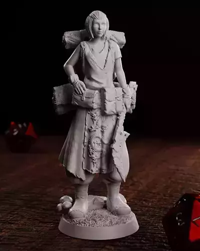 MINIATURE - POST APOCALYPTIC ZOMBIE GIRL