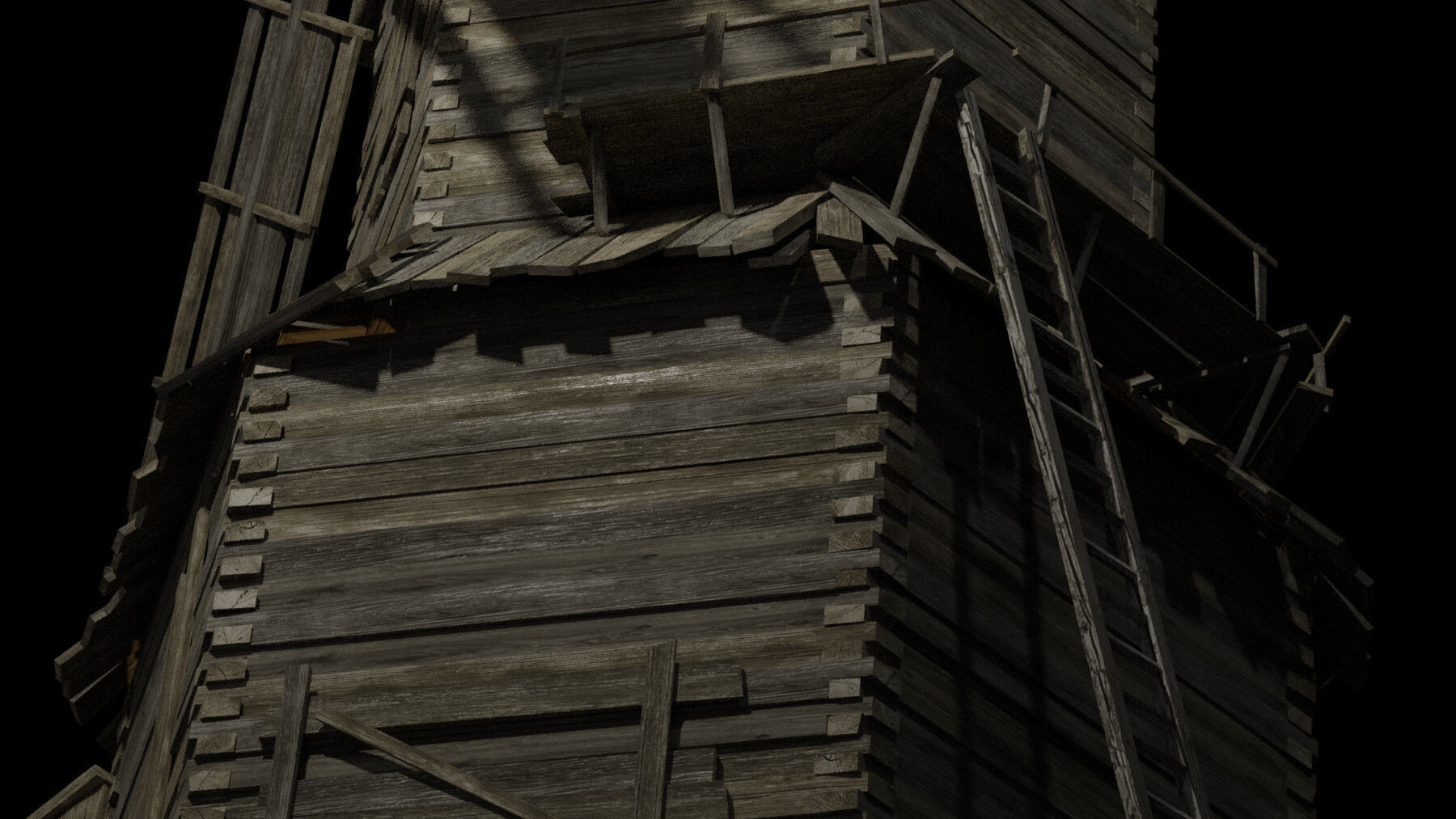 mill windmill Low-poly 3D model_5