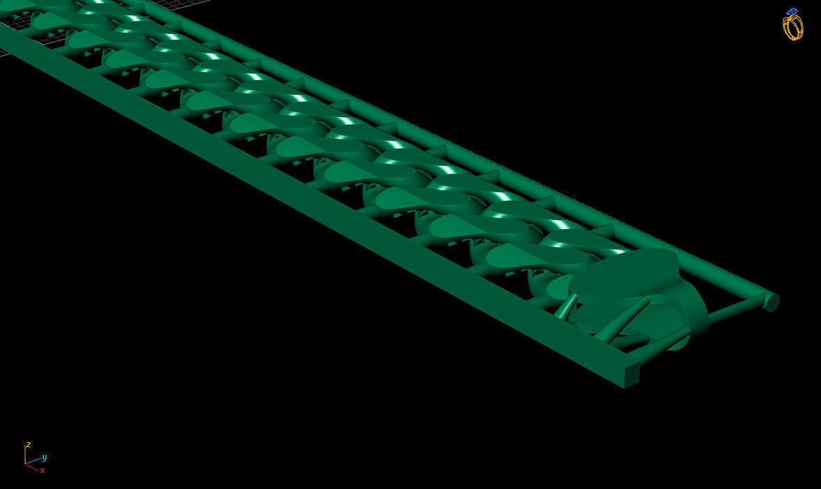 Gold 3D print model railing 3D print model_1