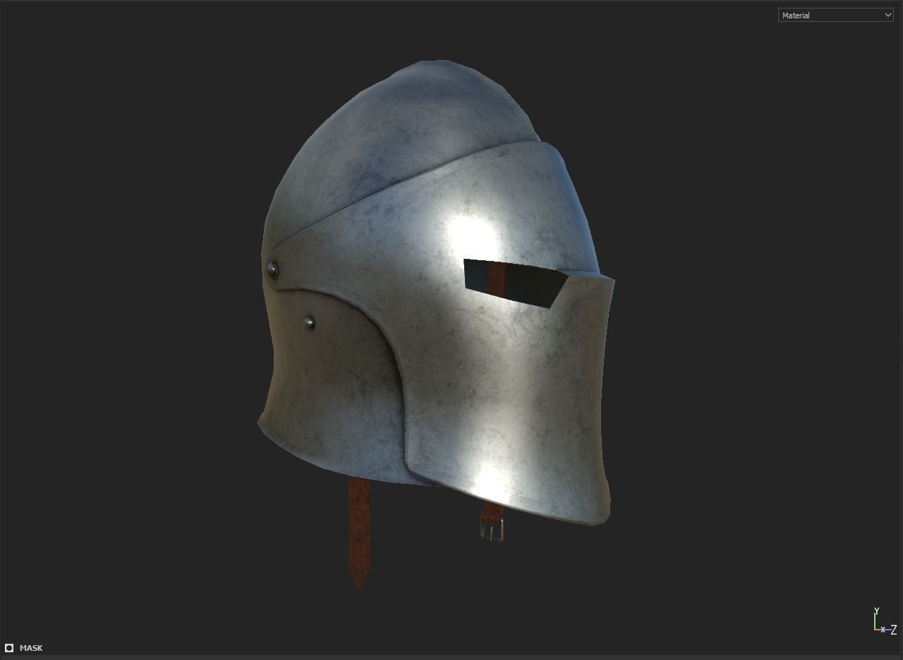 Knight Helmet Low-poly 3D model_26