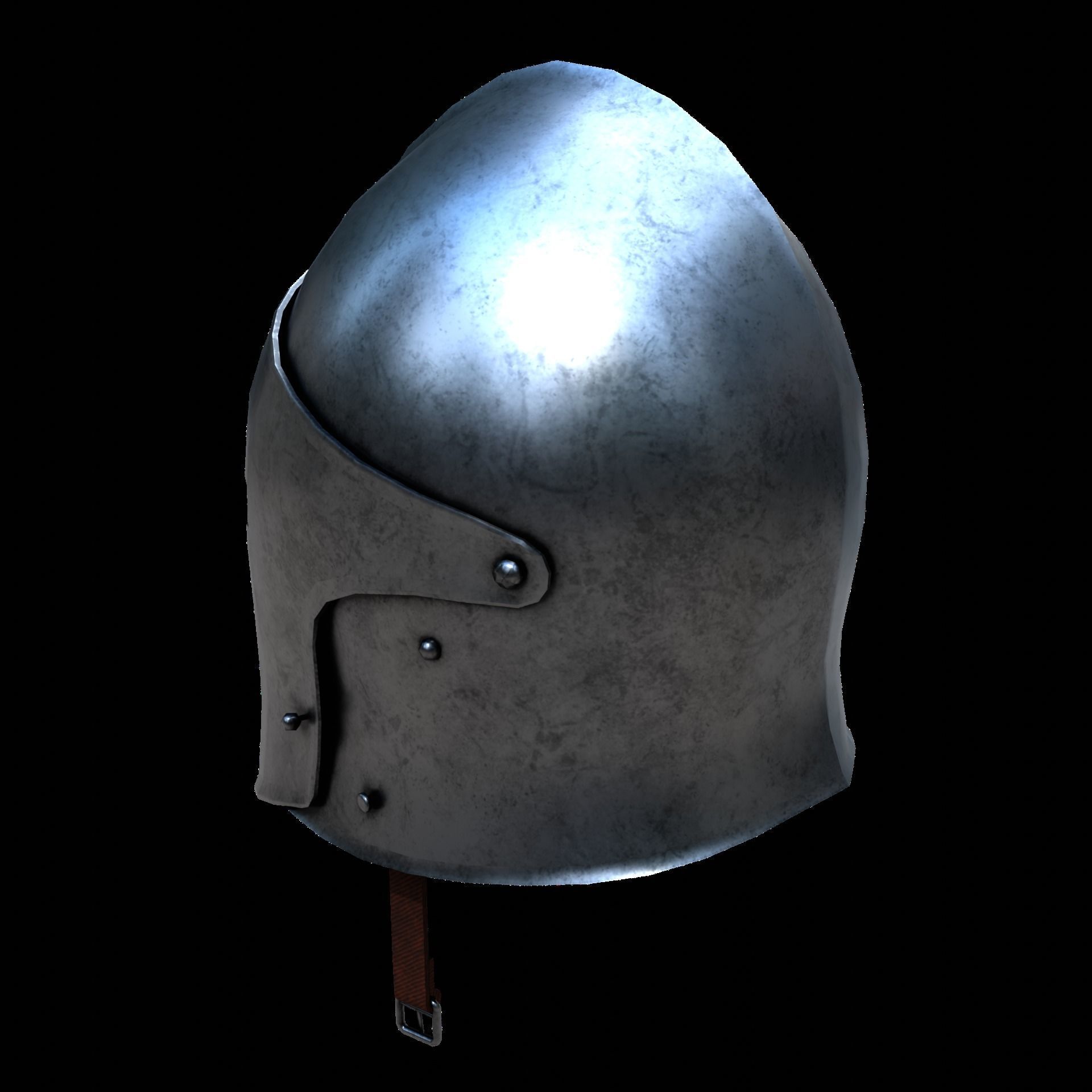 Knight Helmet Low-poly 3D model_19