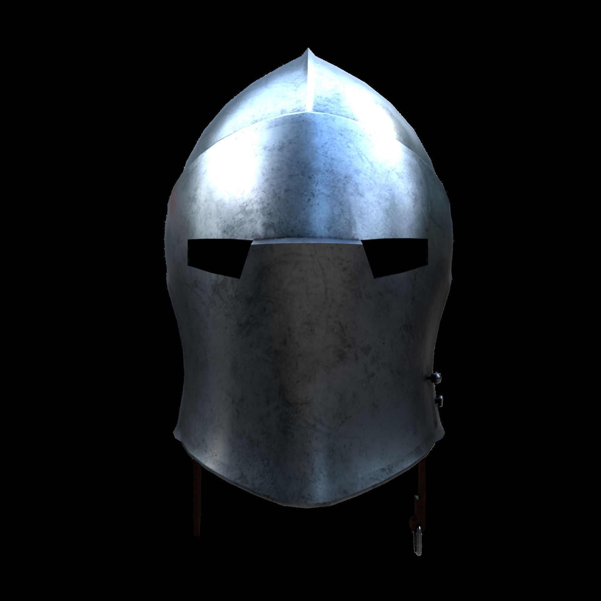 Knight Helmet Low-poly 3D model_5