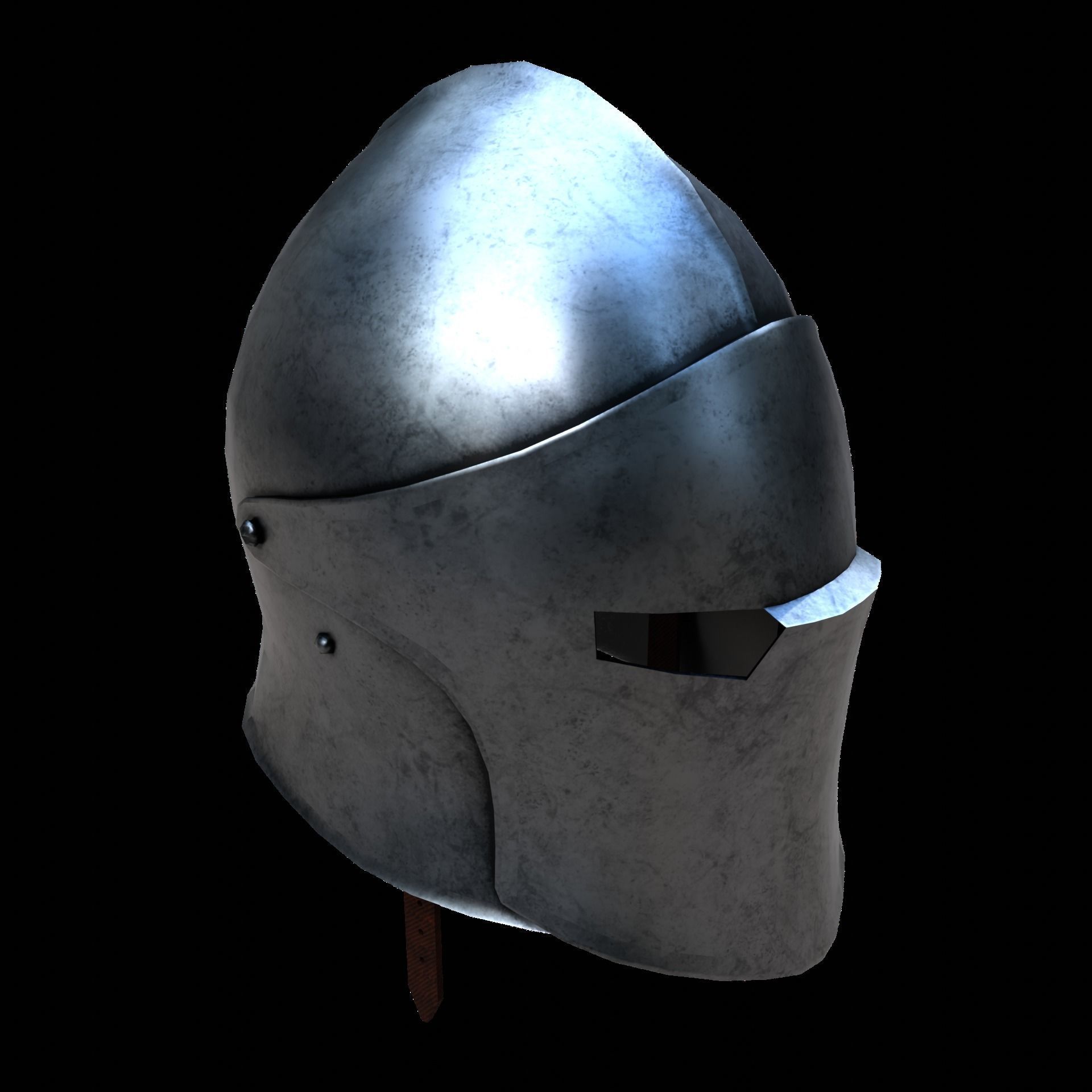 Knight Helmet Low-poly 3D model_22