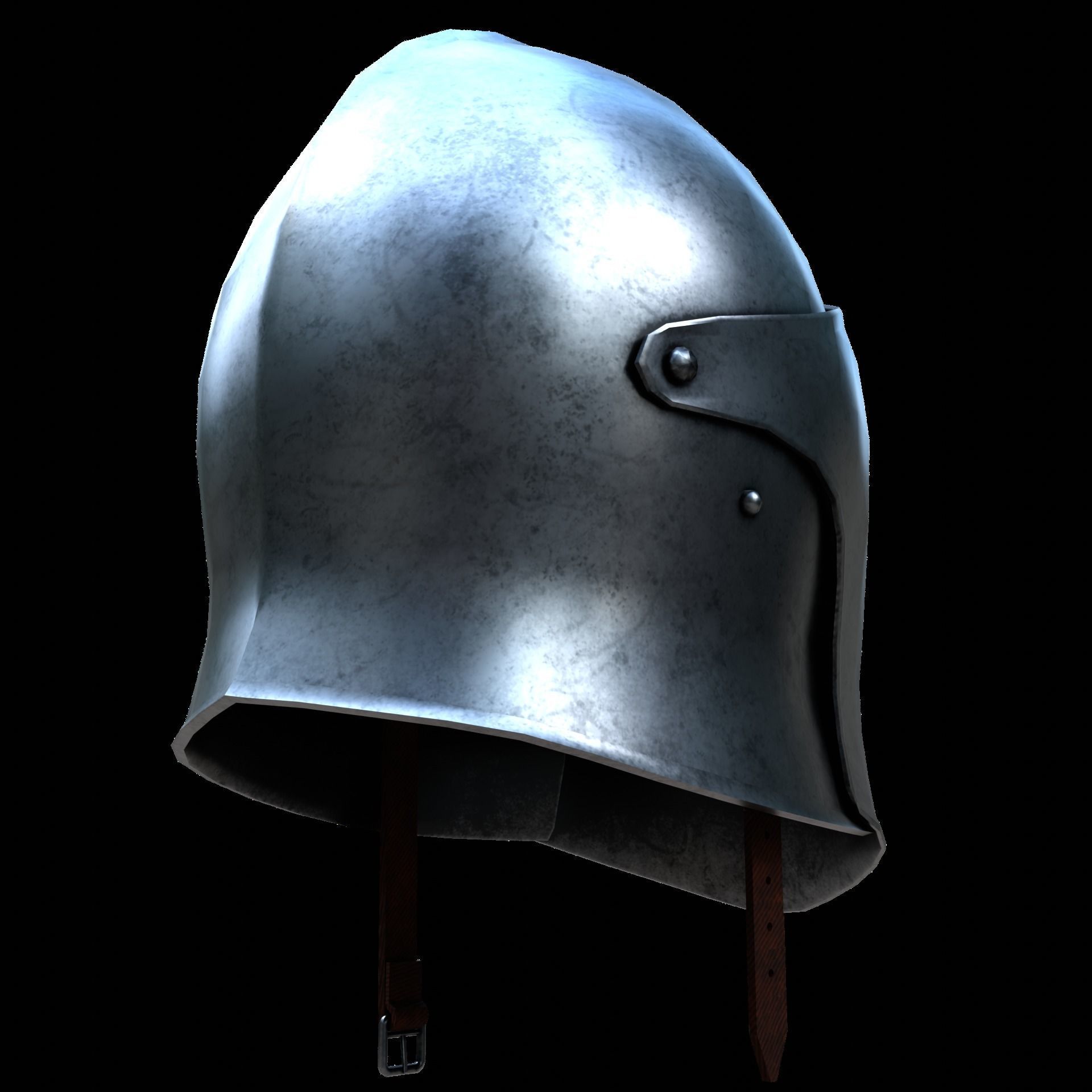 Knight Helmet Low-poly 3D model_24
