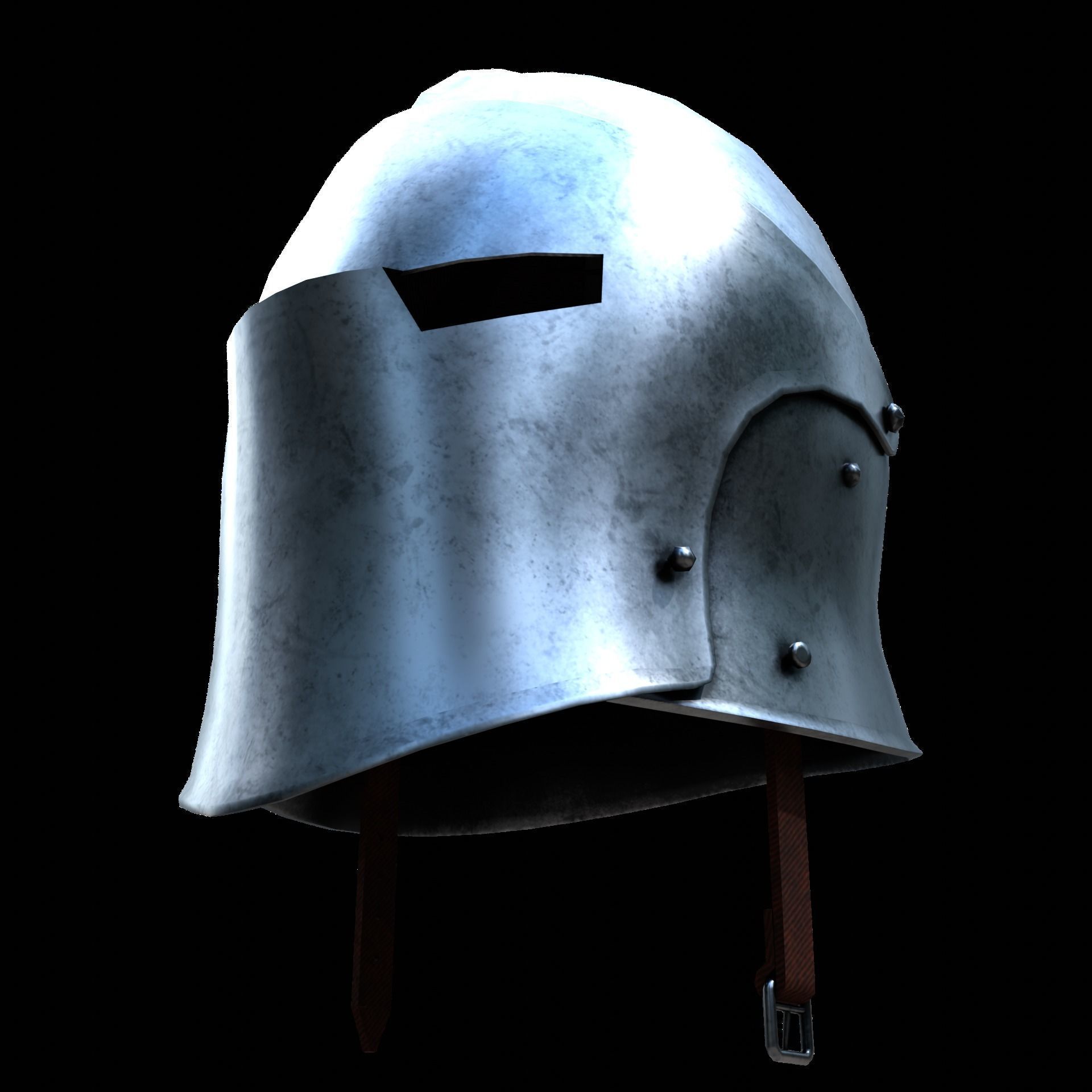 Knight Helmet Low-poly 3D model_1