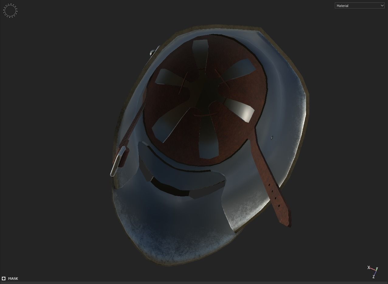 Knight Helmet Low-poly 3D model_29
