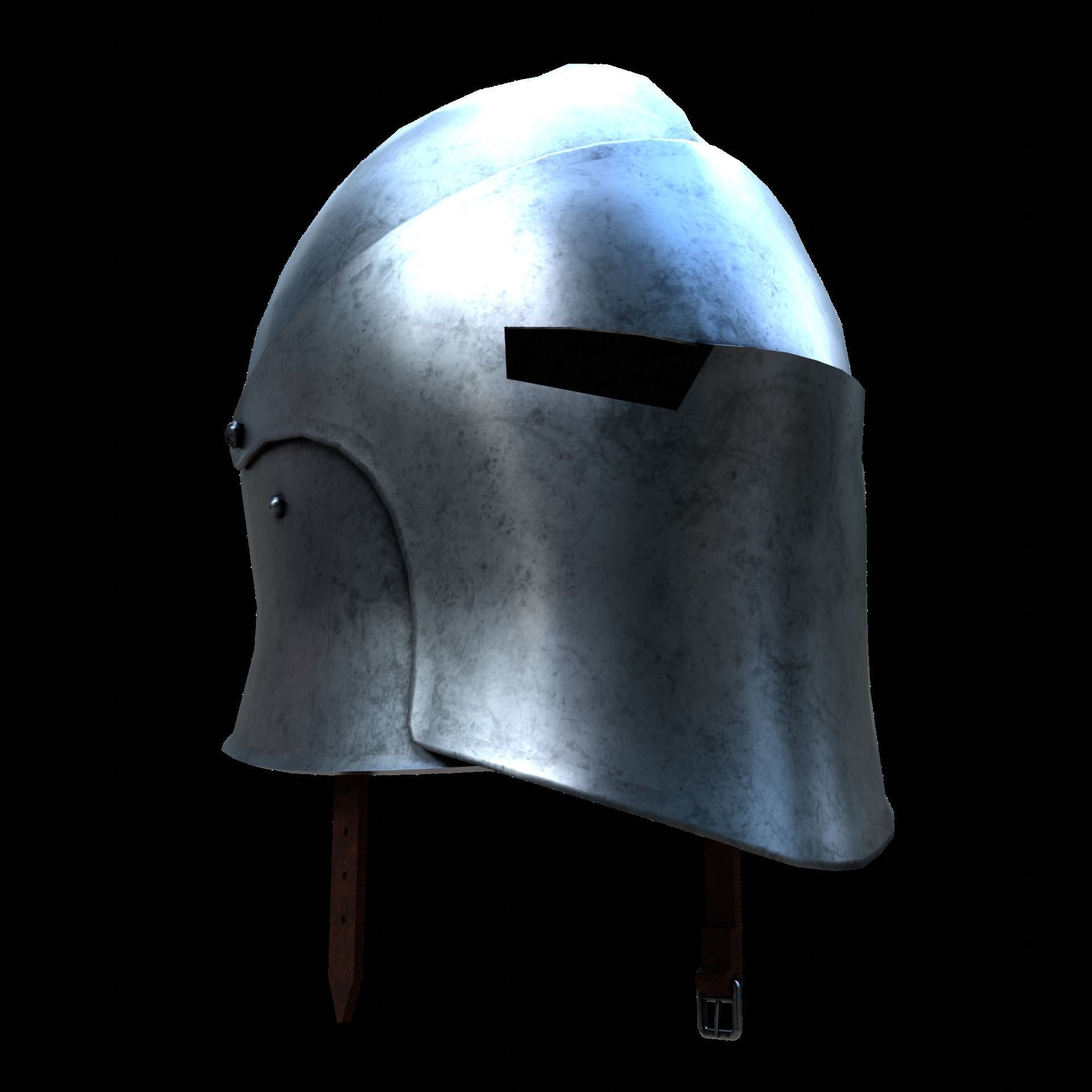 Knight Helmet Low-poly 3D model_3