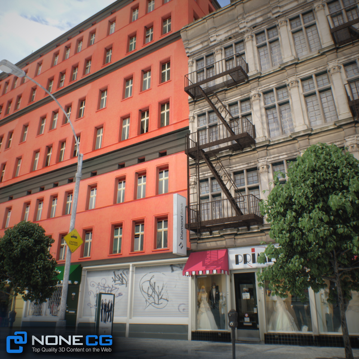 NYC Block Set 7 V2 Low-poly 3D model_21