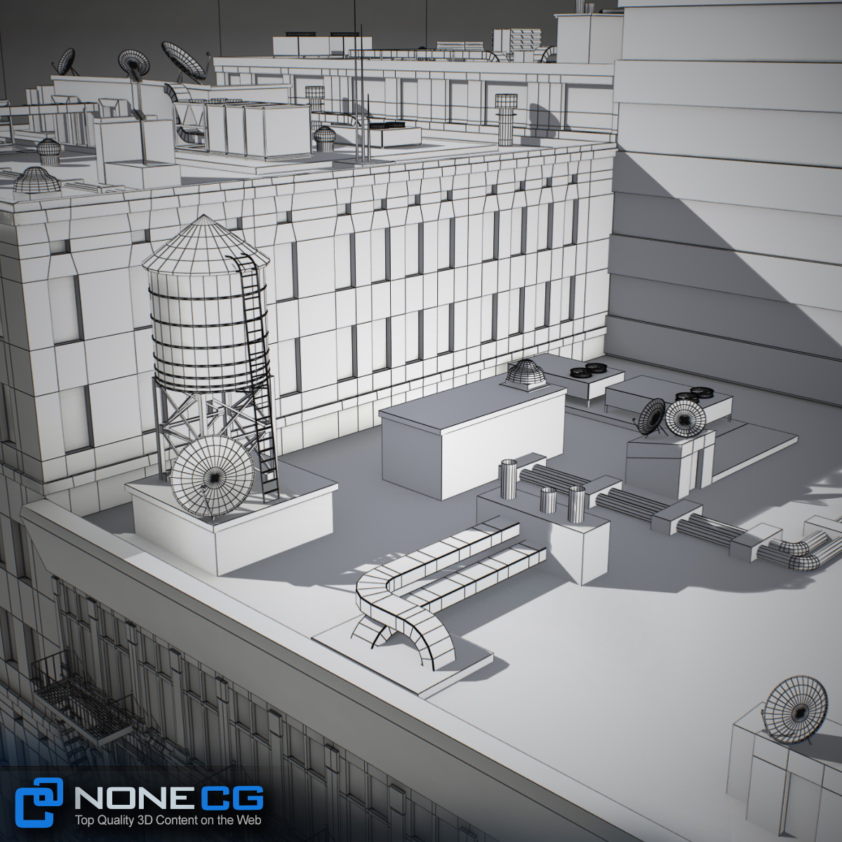 NYC Block Set 7 V2 Low-poly 3D model_58