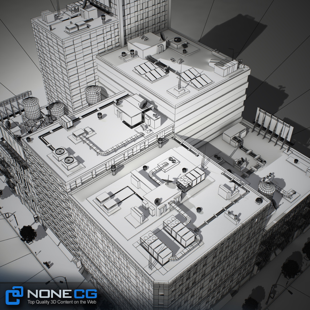 NYC Block Set 7 V2 Low-poly 3D model_57