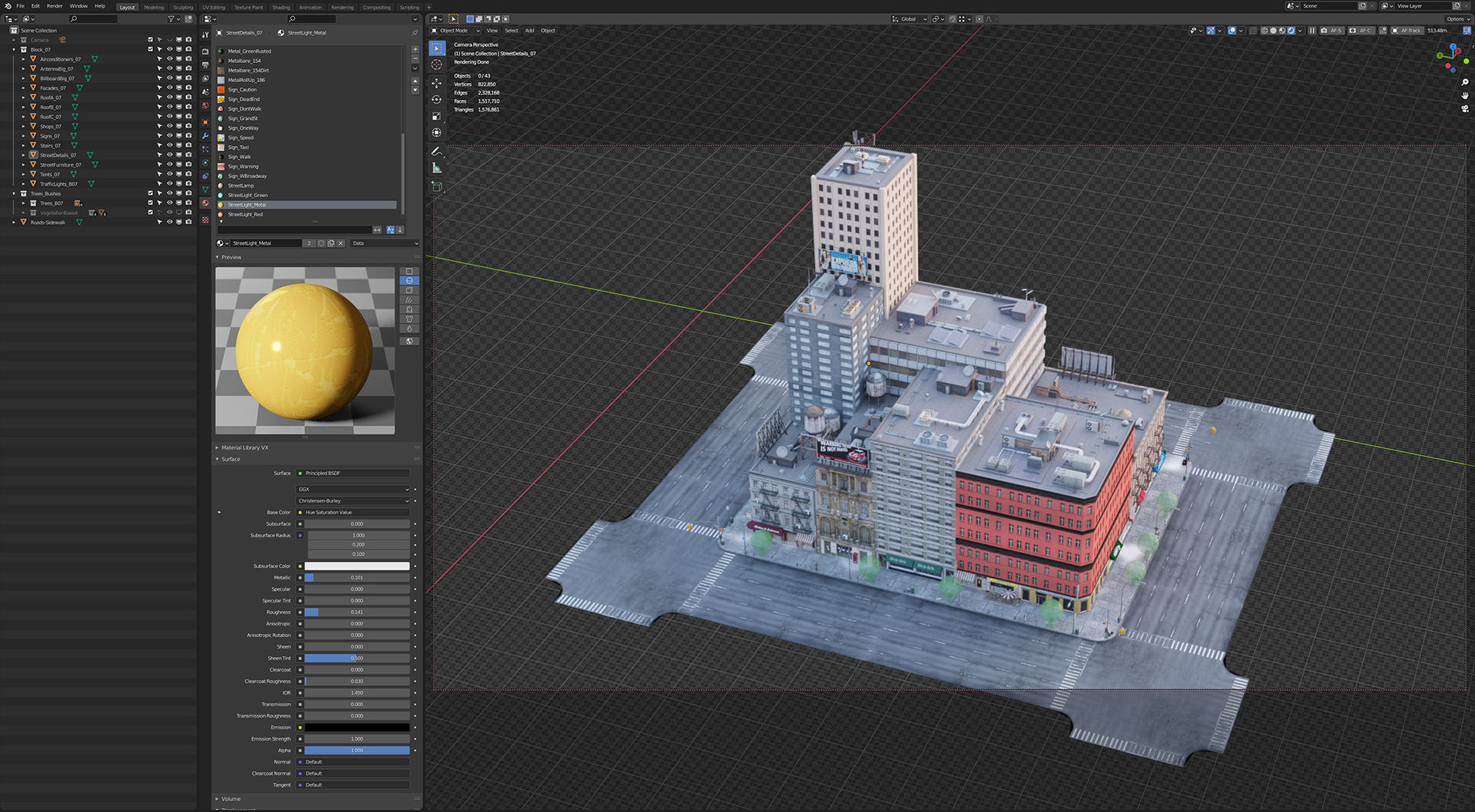 NYC Block Set 7 V2 Low-poly 3D model_28