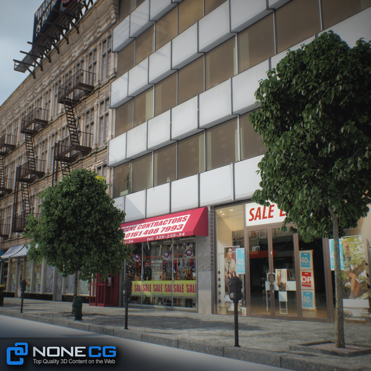 NYC Block Set 7 V2 Low-poly 3D model_18