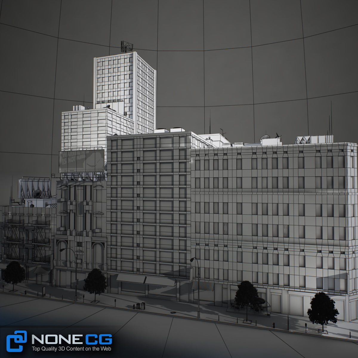 NYC Block Set 7 V2 Low-poly 3D model_39