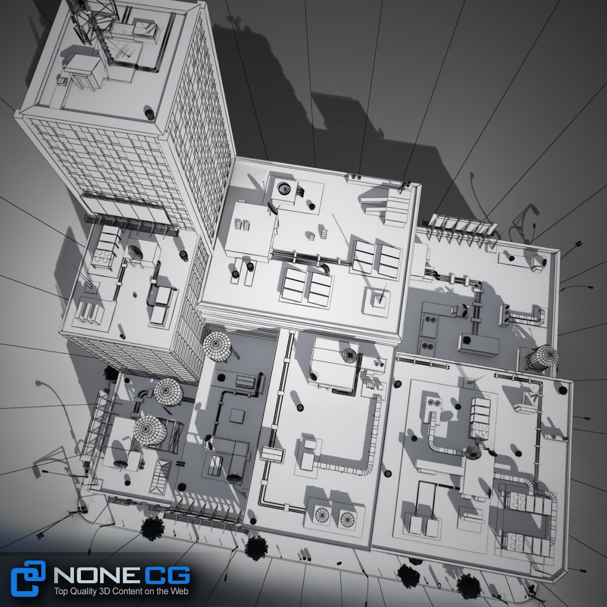 NYC Block Set 7 V2 Low-poly 3D model_55