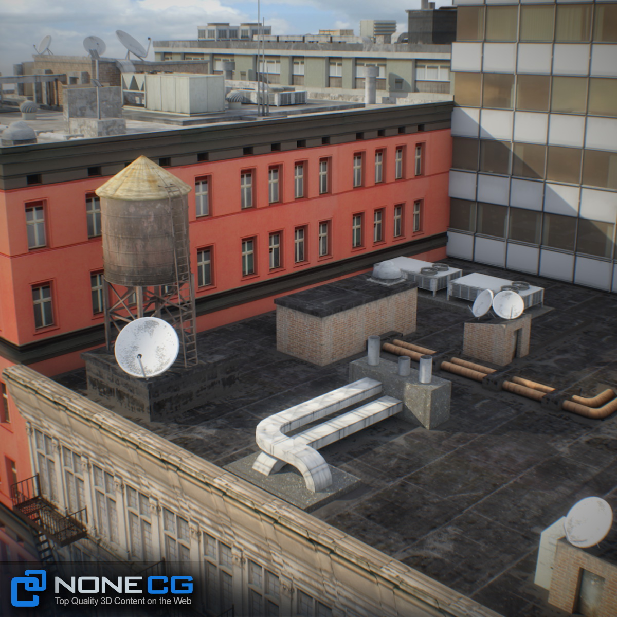 NYC Block Set 7 V2 Low-poly 3D model_26