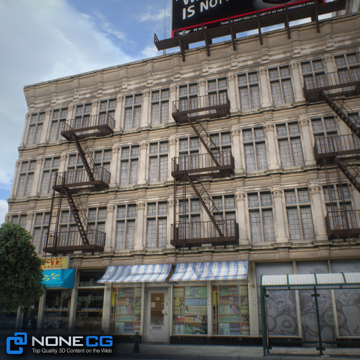 NYC Block Set 7 V2 Low-poly 3D model_19