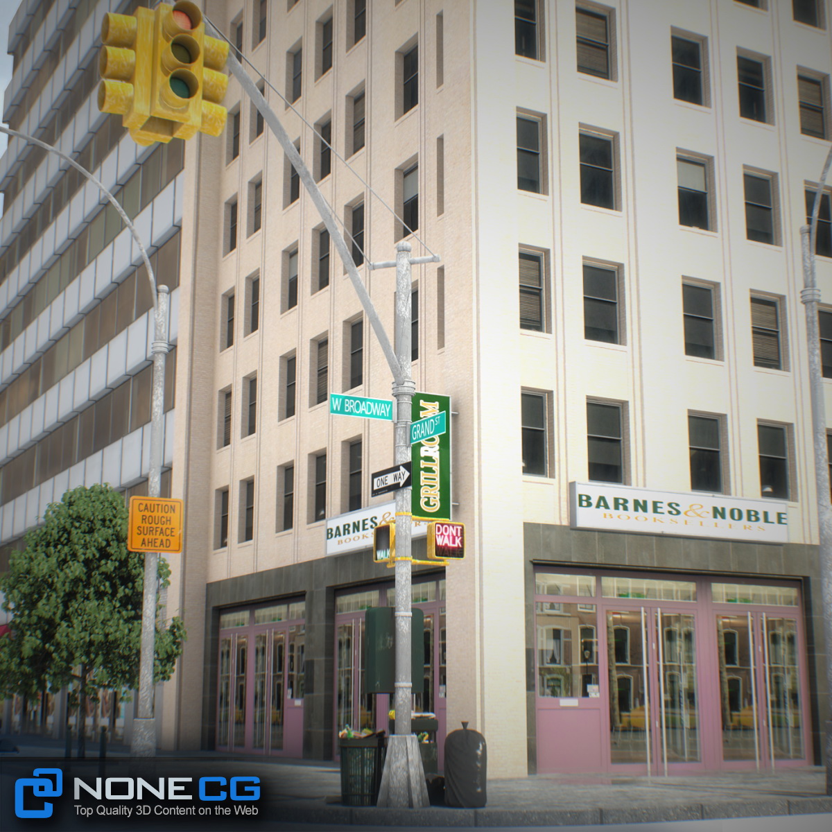 NYC Block Set 7 V2 Low-poly 3D model_17