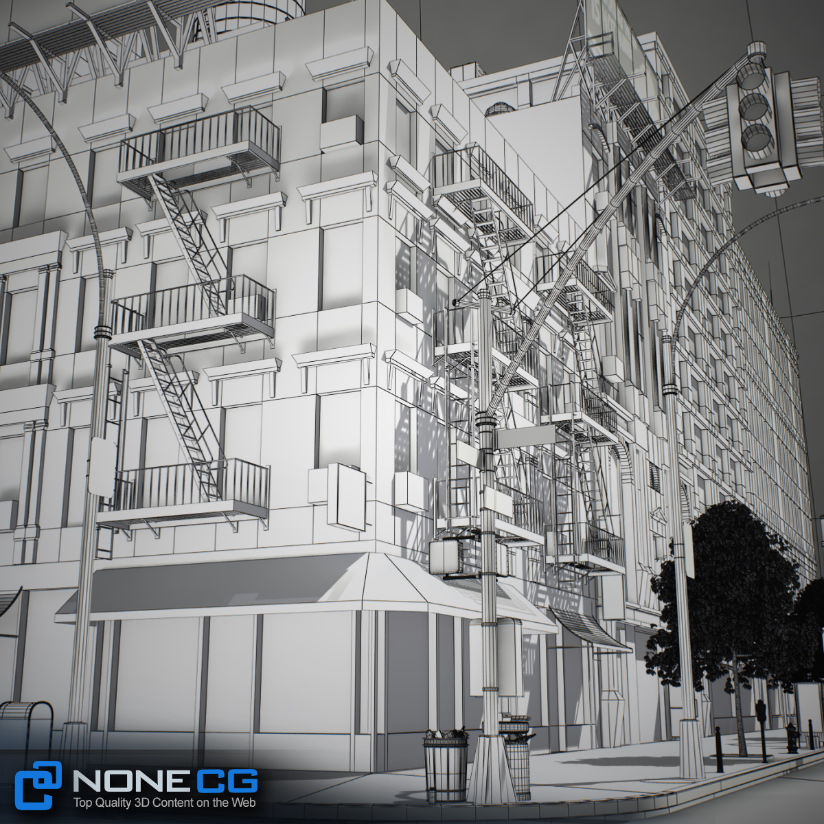 NYC Block Set 7 V2 Low-poly 3D model_50